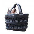 mimtto Ruffle Dog Carrier bag BK