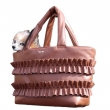 mimtto Ruffle Dog Carrier bag BR/S