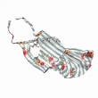 mimtto Floral stripeﾜﾝﾋﾟｰｽ LBL